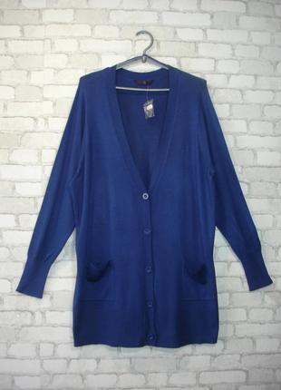 Длинная кофта-кардиган на пуговицах с карманами     камбоджа