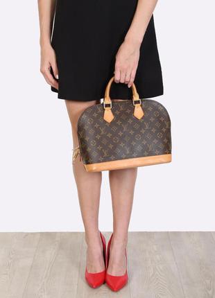 Louis vuitton alma pm damier ebene  шикарная сумка1 фото