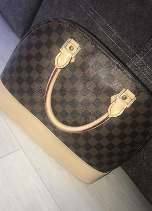 Louis vuitton alma pm damier ebene  шикарная сумка2 фото