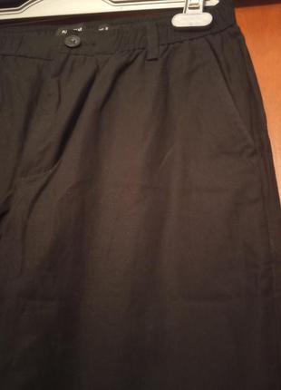 Чорні брюки бавовняні від pull&bear3 фото