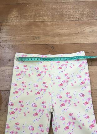 Красивые штанишки для дома для девочки 2-4 года цветочный принт matalan5 фото