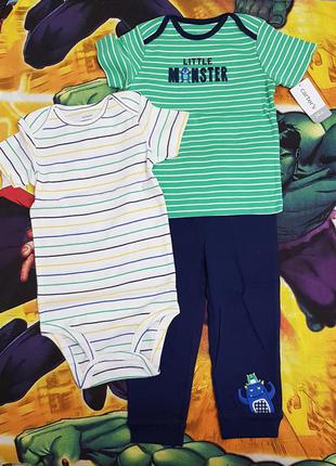 Наборчик carter ' s 24m, штани, боді, футболка