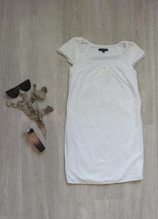 Белое летнее короткое платье