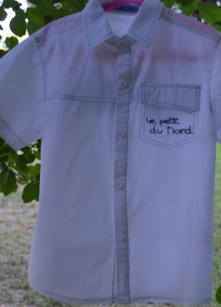 Рубашка для мальчика школьная (повседневная) р. 10 рост 140 см1 фото