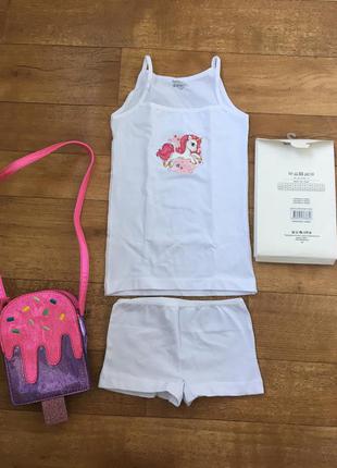 Ультрамодный пижамный комплект на девочку 3-4 года katamino турция единорог