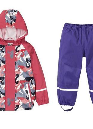 Новий набір дитячий дощовик куртка штани lupilu 86-92 на 1 -2 роки