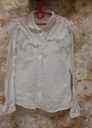 Рубашка белая ,школьная коллекция