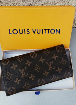 Жіночий гаманець Louis vuitton корияневый з чорним9 фото