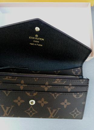 Жіночий гаманець Louis vuitton корияневый з чорним5 фото