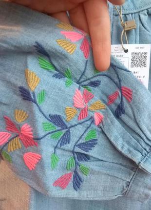 Джинсовая блуза mango 18-24 m 92 cm2 фото