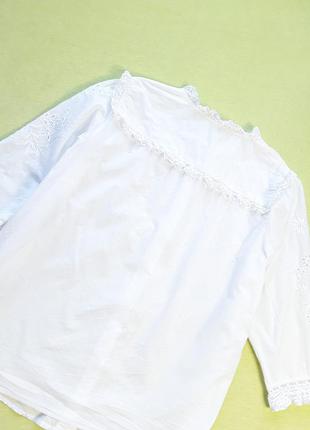 Шикарная блузка с прошвой и вышивкой от dorothy perkins9 фото