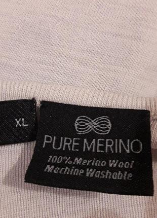 Pure merino тонкий шерстяной новый базовый  свитерок р.x foil7 фото