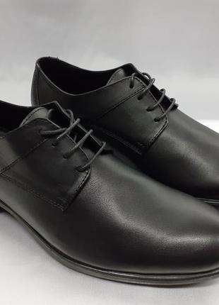 Классические кожаные туфли на шнурках rondo 39-45р.1 фото
