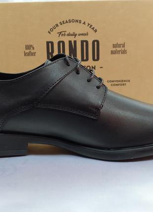 Классические кожаные туфли на шнурках rondo 39-45р.2 фото