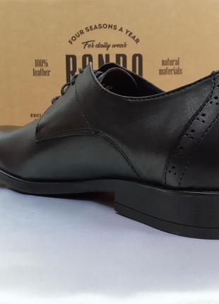 Классические кожаные туфли на шнурках rondo 39-45р.7 фото