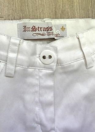 Белые брюки женские стрейч атлас3 фото