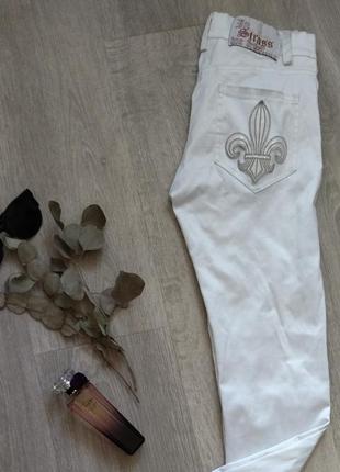 Білі штани жіночі стрейч атлас
