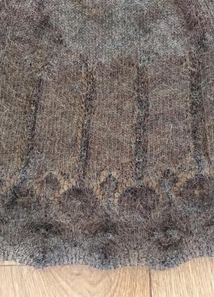 Итальянская ажурная вязанная шерстяная юбка мохер kaos размер м4 фото