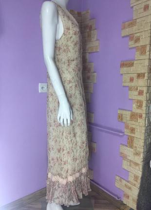 Soya 48р нежное длинное шифоновое платье2 фото