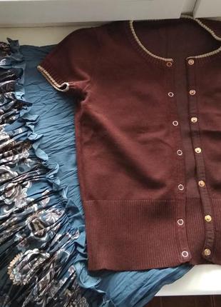 36-38р. комплект, трикотажная блузка и юбка-жатка3 фото