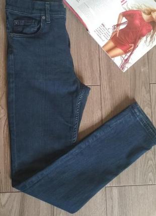 Джинсы стрейч темно-синего цвета denim by h&m, на размер 42-44
