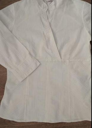 Белая блузка блуза рубашка marks& spencer, размер 42-4410 фото