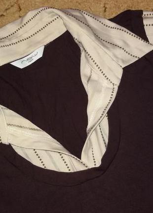 Блуза кофточка двойка с жилеткой в полоску воротник стойка new look3 фото
