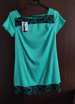 Сукня жіноча бірюзова платье мини