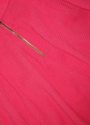 Спідниця рожева малинова твідовий міні трапеція на замочку коротка віскоза topshop5 фото