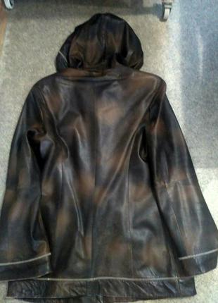 Подовжена куртка плащ кардиган натуральна шкіра туреччина2 фото