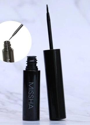 Рідка підводка для очей missha liquid sharp liner3 фото