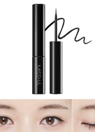 Рідка підводка для очей missha liquid sharp liner2 фото