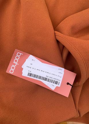 Сукня міді з запахом і рукавами-кімоно boohoo помаранчевий 🧡 легке 💭 елегантне💭5 фото