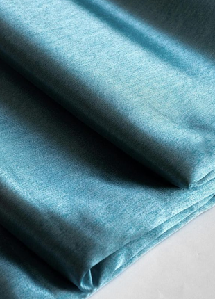 Портьерная ткань для штор блэкаут голубого цвета4 фото