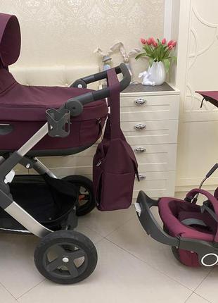 Коляска 3 в 1 stokke trailz