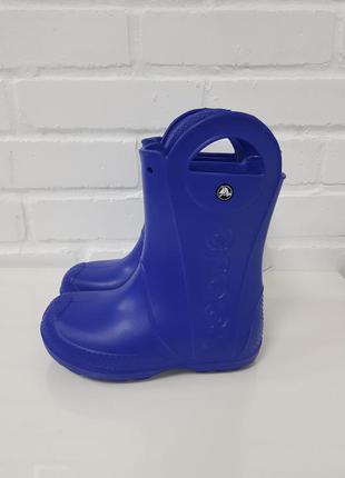 Детские резиновые сапоги для дождя crocs handle it rain, оригинал5 фото