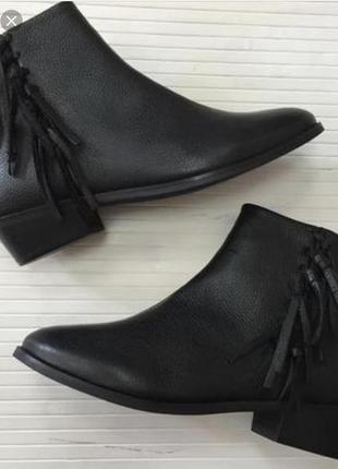 Ботинки женские кожаные осень 39 р ботинки чёрные кожа 397 фото