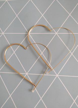 Сережки серце, сережки підвіски серце з сайту asos3 фото