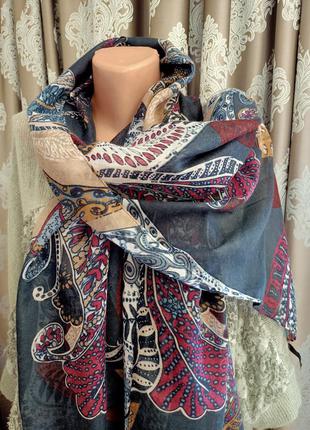 Легкий шарф, шаль, палантин, віскоза. 1+1= 50% знижки на 3ю річ.