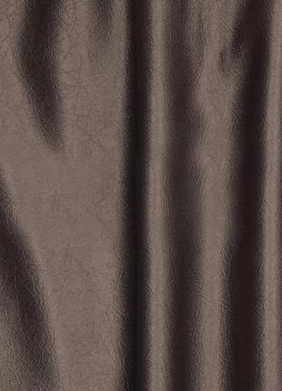 Порт'єрна тканина для штор блекаут коричневого кольору1 фото