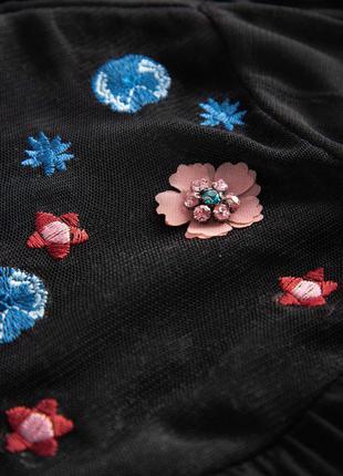 Блуза 3d-квітами вишивкою7 фото