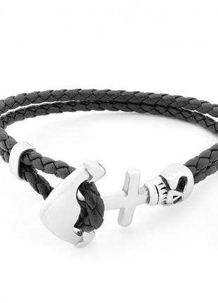 Браслет  унисекс steel story из медицинской стали 316l и экокожи (бск-1695)