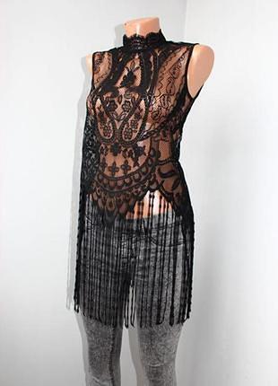 Блуза zara з бахромою4 фото