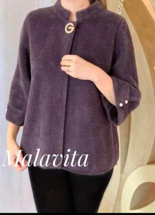 Курточка пальто шубка з вовни альпаки