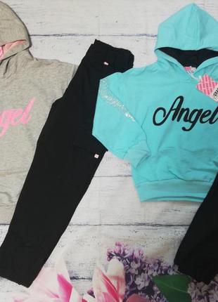 Трикотажные спортивные костюмы для девочек 116-146