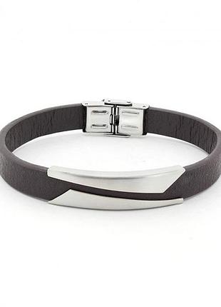 Браслет унисекс steel story из медицинской стали 316l и экокожи (бск-1755)