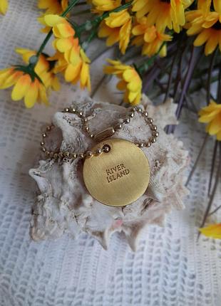 Брелок підвіска для сумки оригінал металева монета з відбитком на ланцюжку латунь