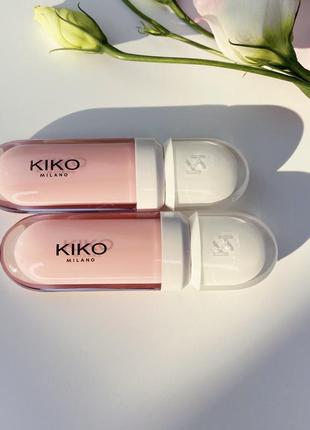 Блеск для губ kiko milano lip volume. блеск лип вольюм кико милано. розовый блеск.