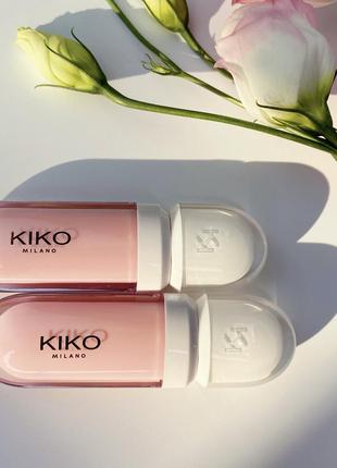 Блеск для губ kiko milano lip volume. блеск лип вольюм кико милано. розовый блеск.2 фото
