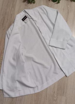 Шикарный лёгкий белый пиджак жакет кардиган8 фото